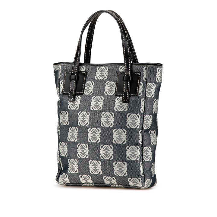 Anagram Canvas Handbag Gray - Gaby Paris