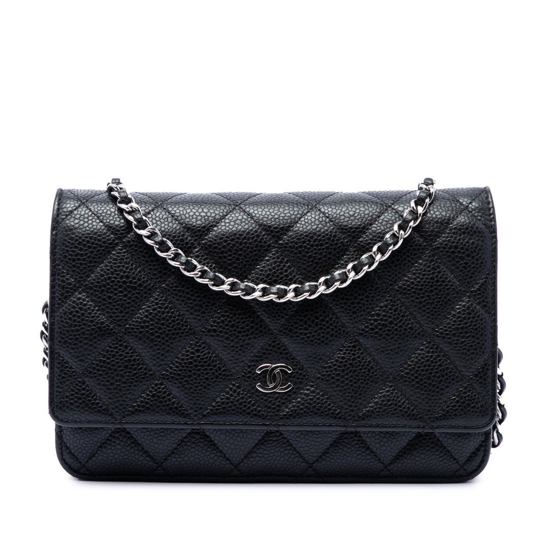 Chanel CC Matelassé Caviar Wallet on Chain