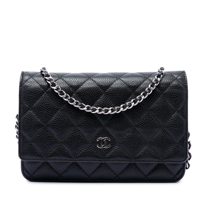 Chanel CC Matelassé Caviar Wallet on Chain
