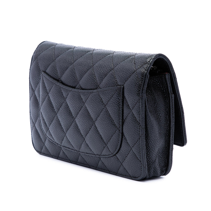 Chanel CC Matelassé Caviar Wallet on Chain