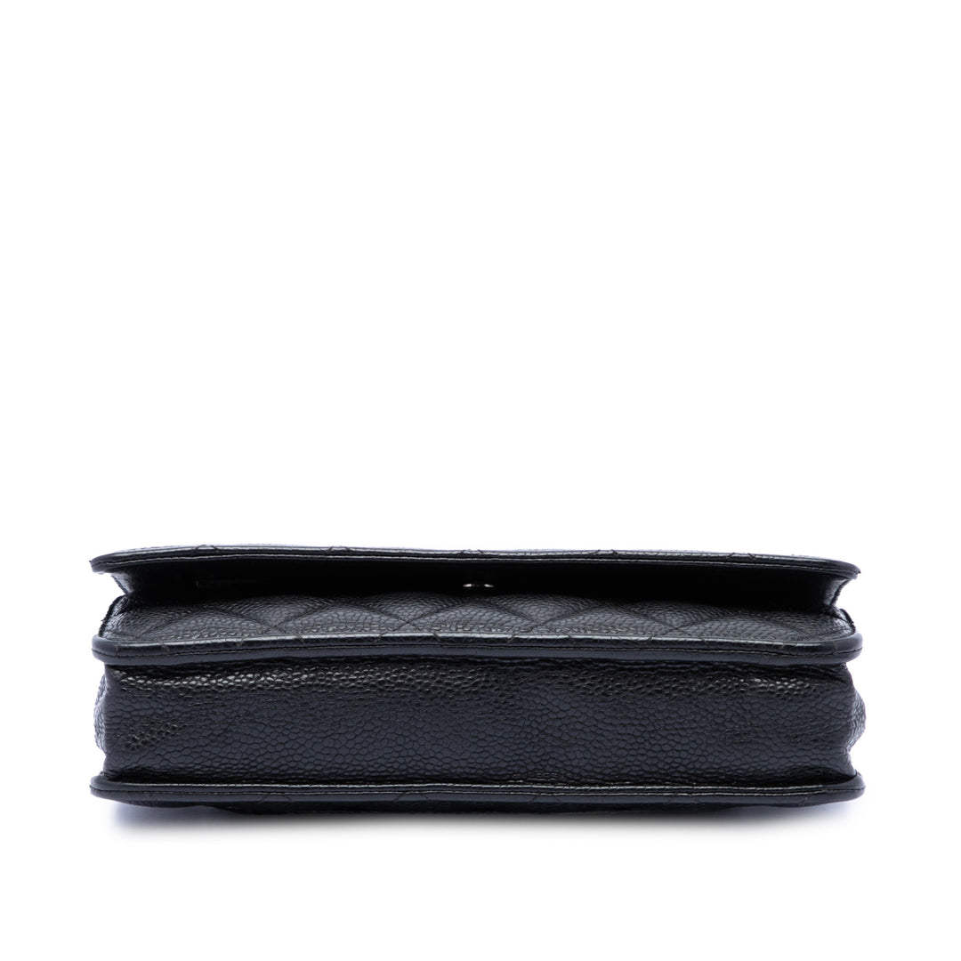 Chanel CC Matelassé Caviar Wallet on Chain