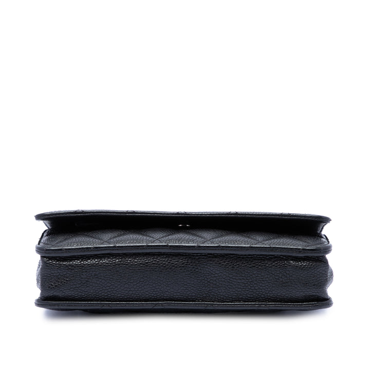Chanel CC Matelassé Caviar Wallet on Chain