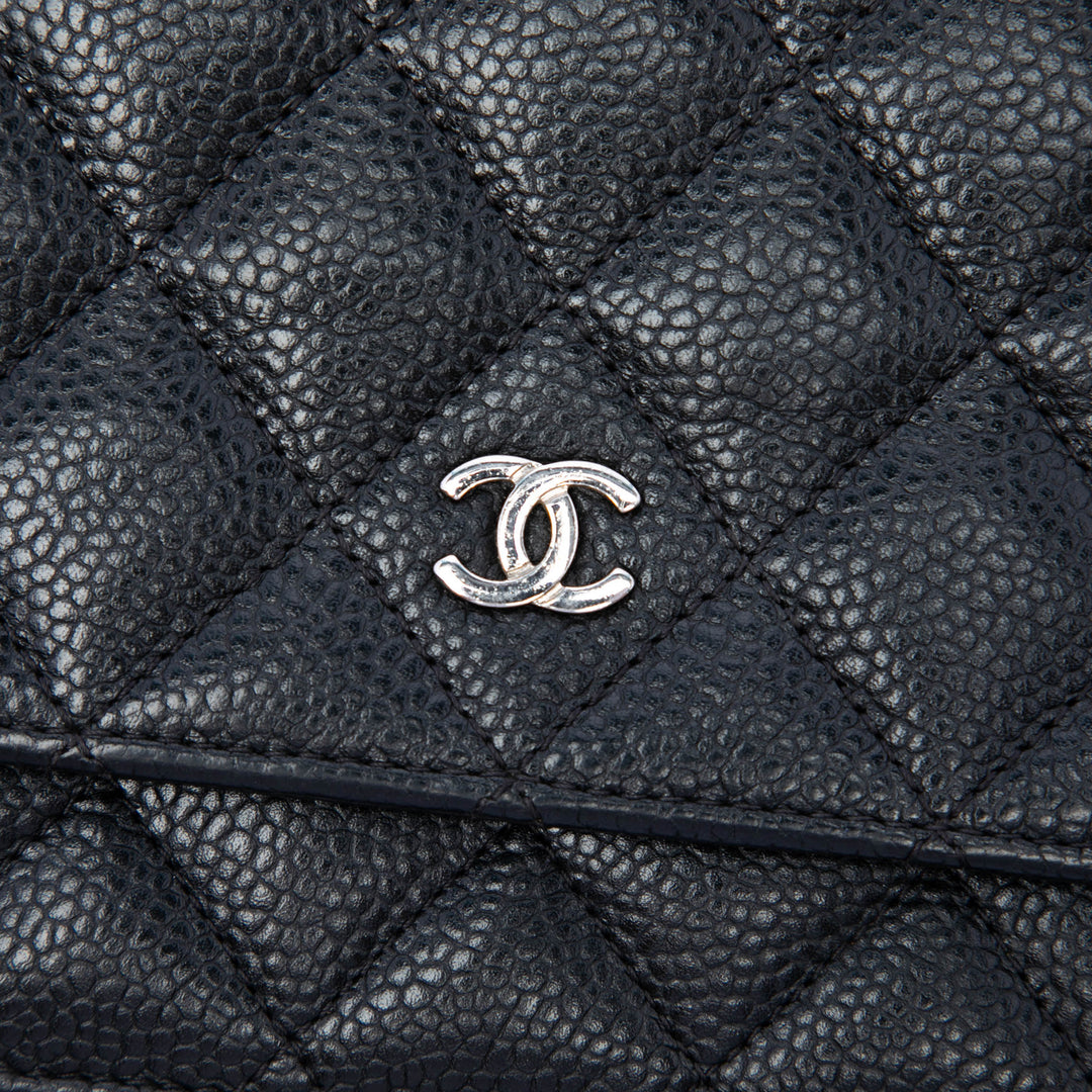 Chanel CC Matelassé Caviar Wallet on Chain