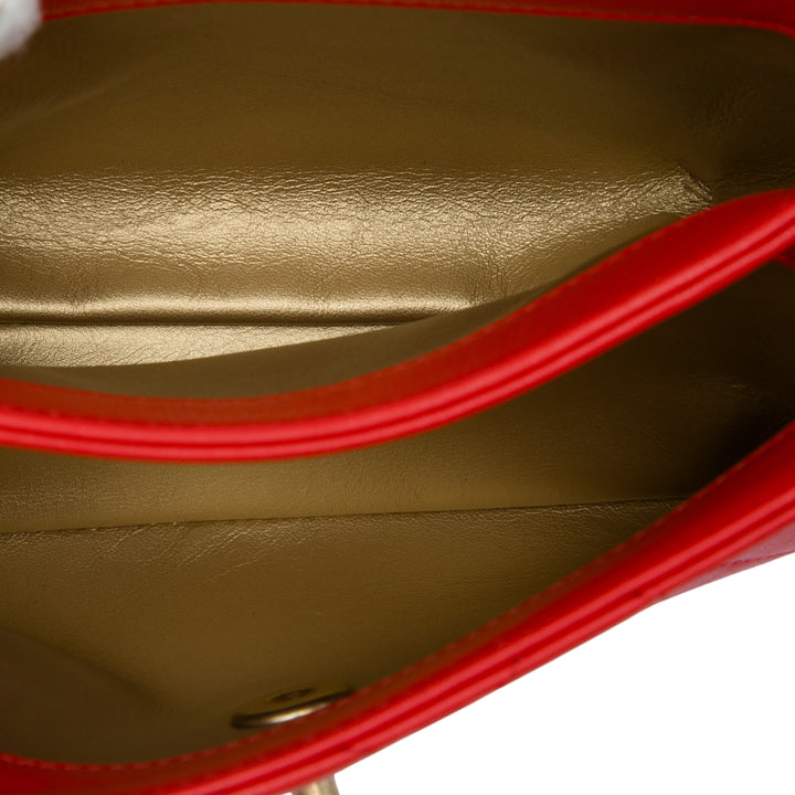 Chanel Matelassé Trendy Spirit sac à Petit Cuir d'agneau Rouge