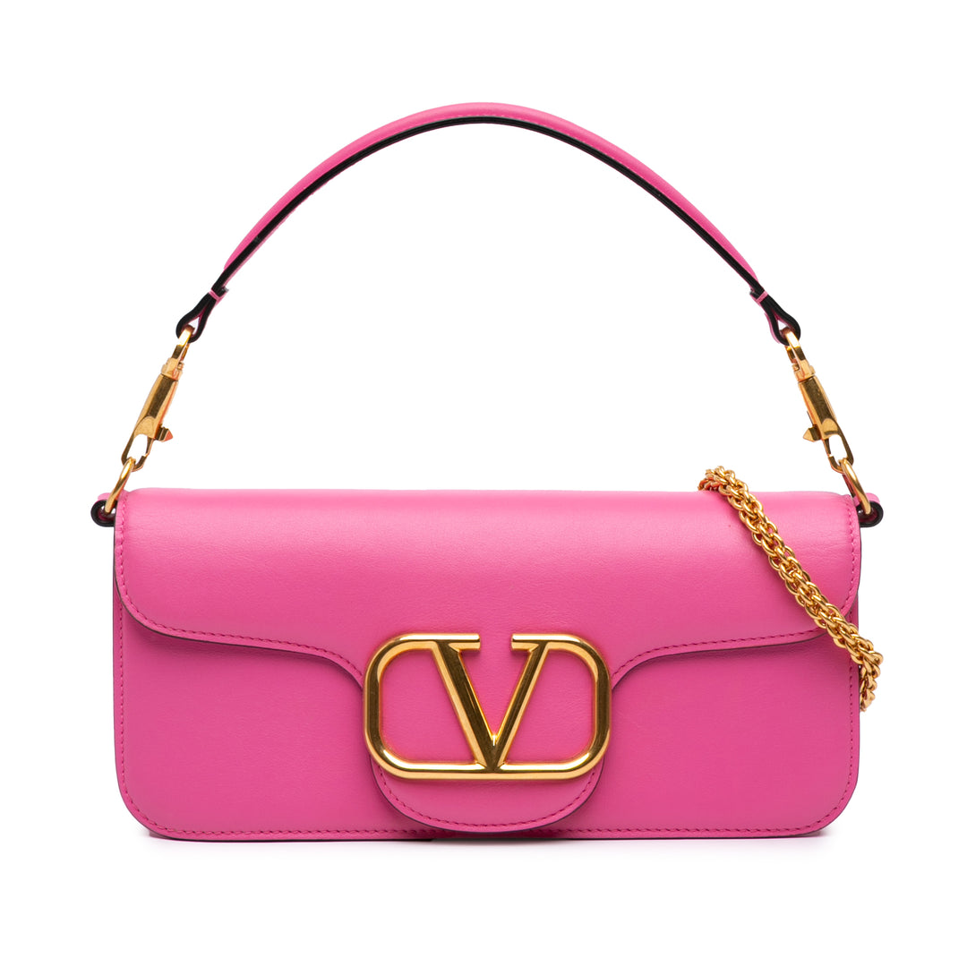 VLogo Loco Sac Moyen Cuir de veau Rose