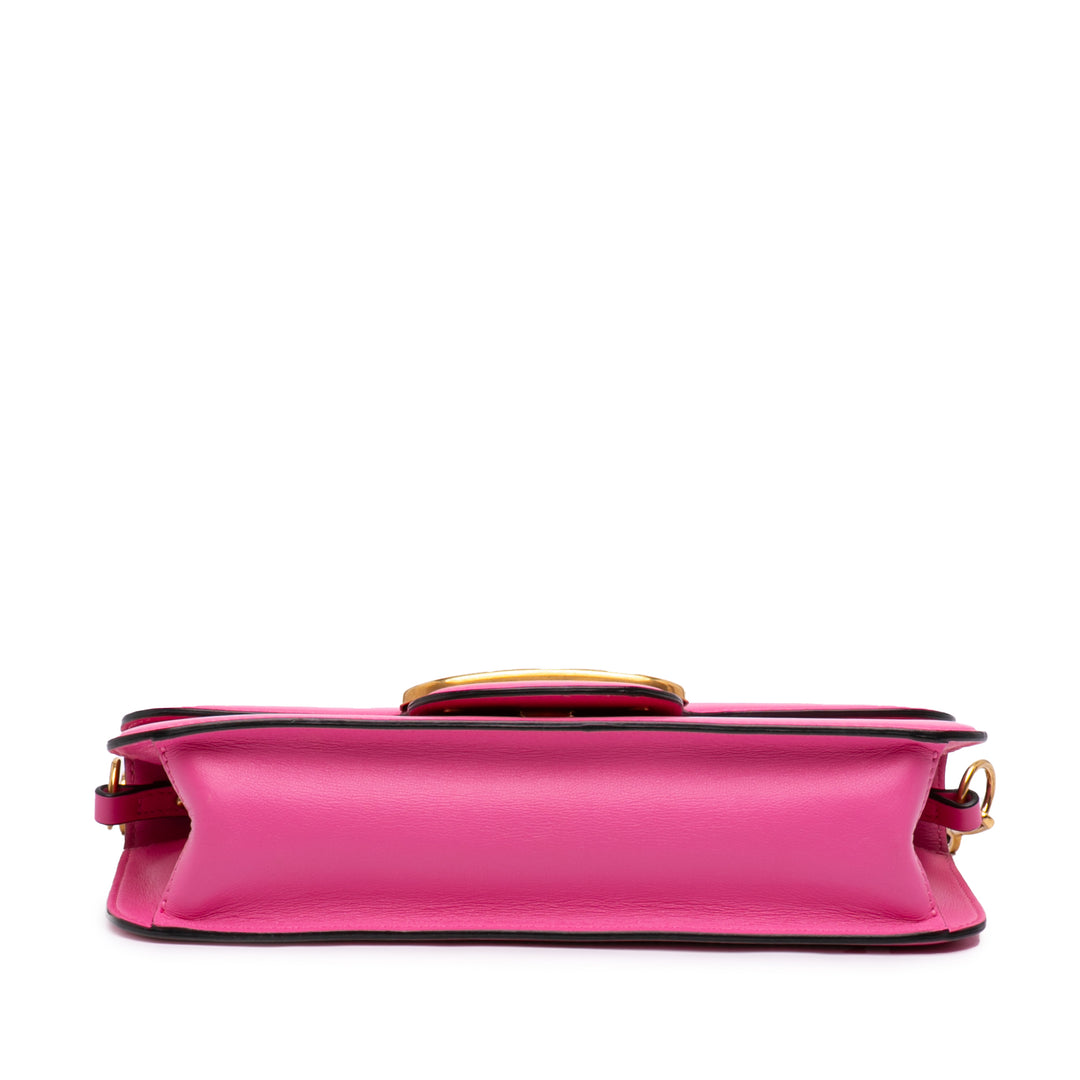 VLogo Loco Sac Moyen Cuir de veau Rose