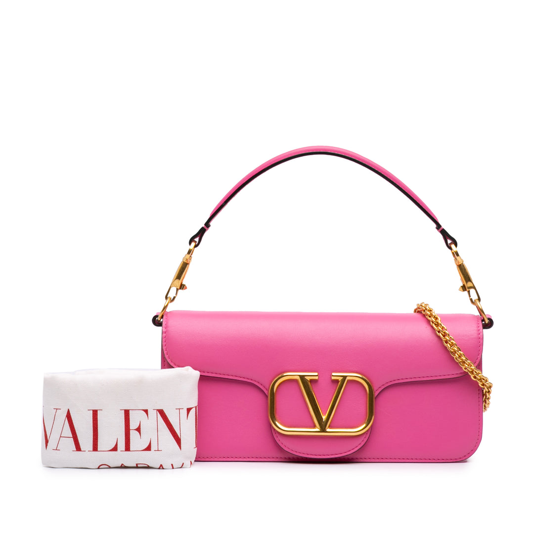 VLogo Loco Sac Moyen Cuir de veau Rose