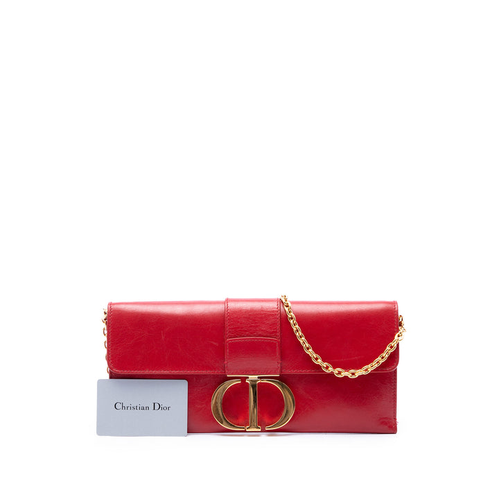 Dior Montaigne 30 Pochette avec chaîne Rouge – vue 7 – GABY PARIS