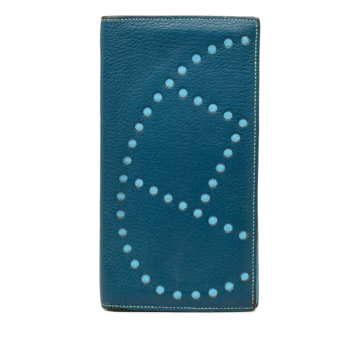 Hermès Chevre Mysore Evelyne Portefeuille long Cuir