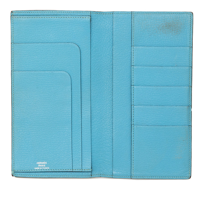 Hermès Chevre Mysore Evelyne Portefeuille long Cuir