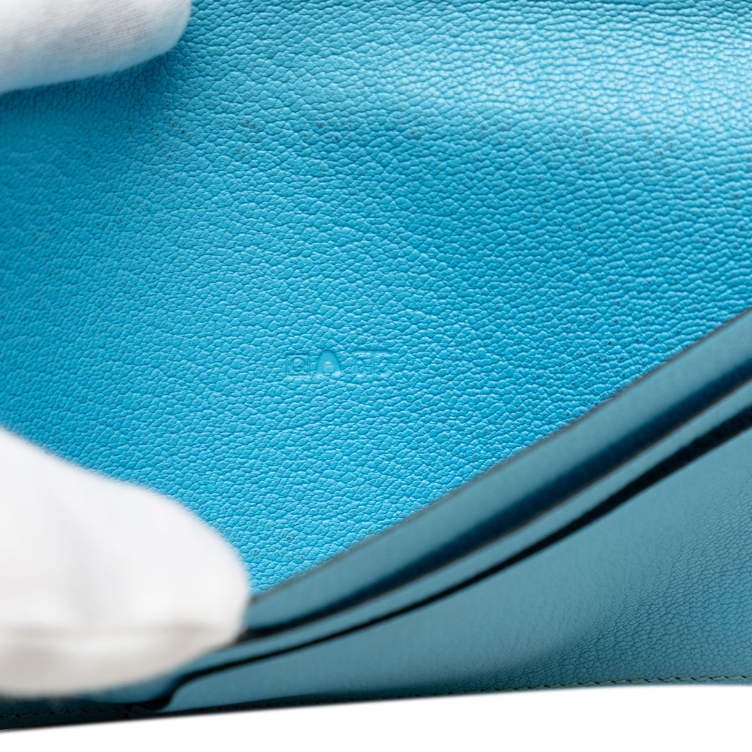 Hermès Chevre Mysore Evelyne Portefeuille long Cuir