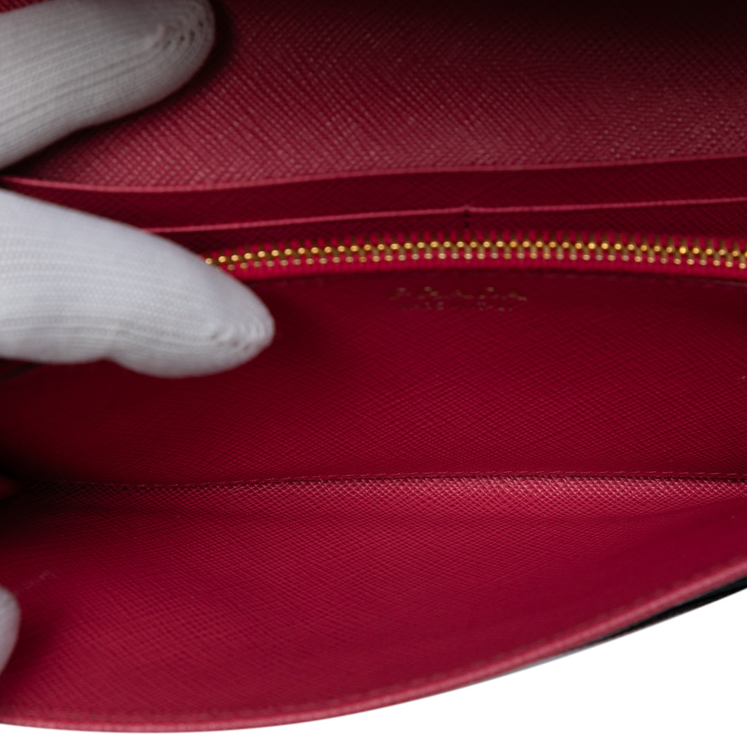 Prada Large Saffiano Wallet Noir