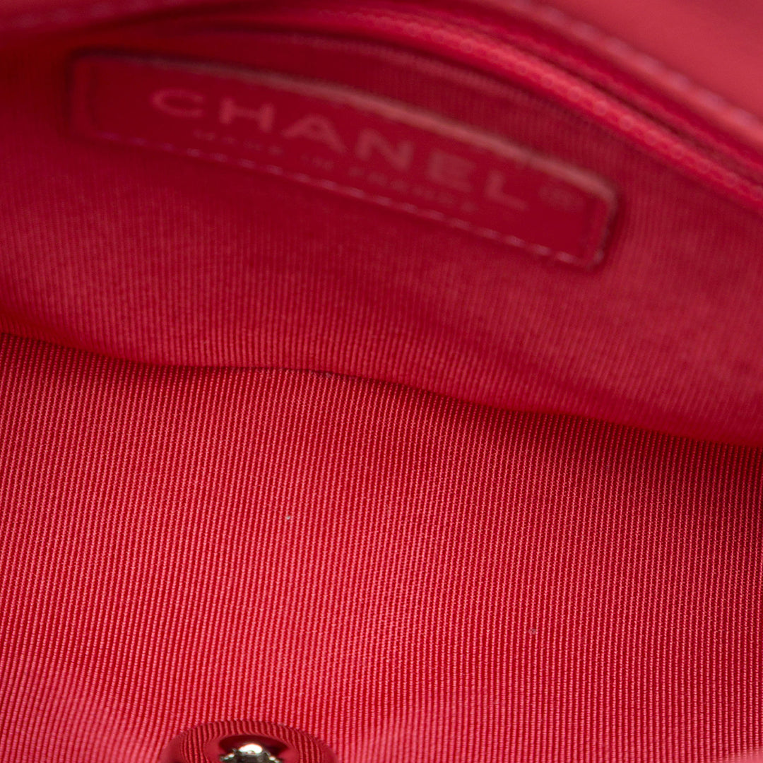 Chanel Small Matelassé Crumpled Cuir de veau Bi Vintage Rabat intégral