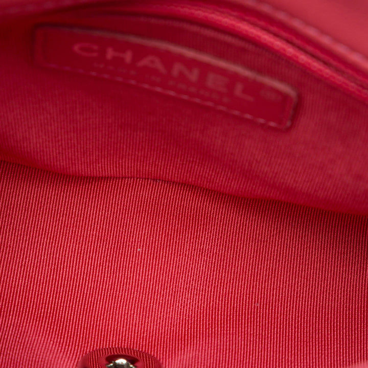 Chanel Small Matelassé Crumpled Cuir de veau Bi Vintage Rabat intégral