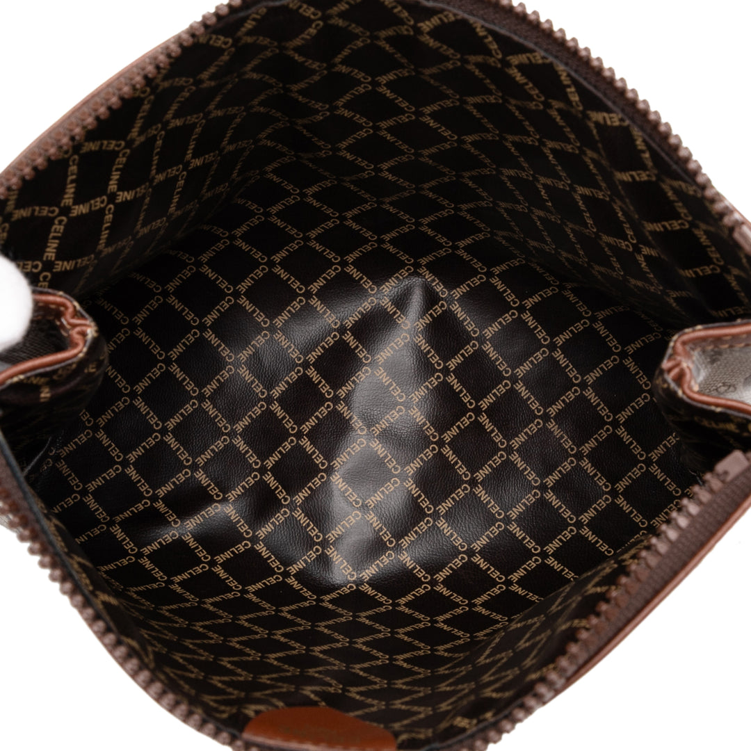 Celine C Carriage Coated Toile Pochette Marron – GABY PARIS Authentique