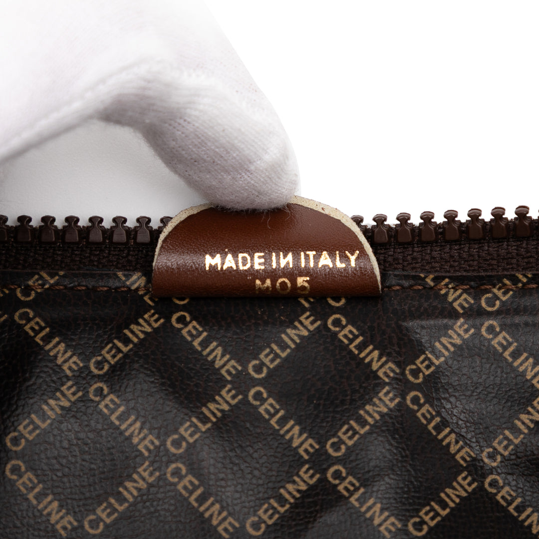 Celine C Carriage Coated Toile Pochette Marron – GABY PARIS Authentique