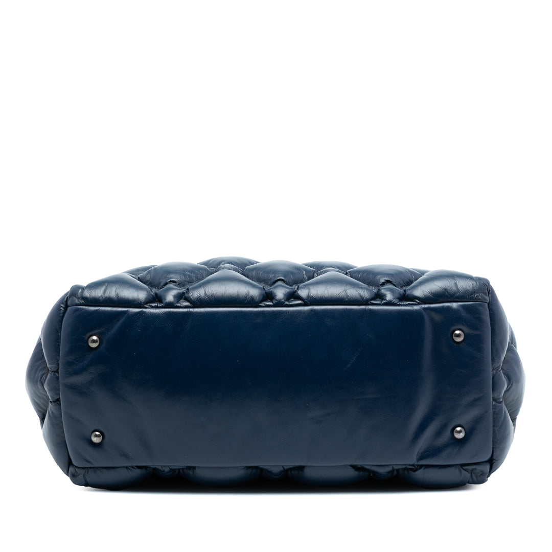 Chanel Large Matelassé Cuir Chesterfield Shopping Cabas