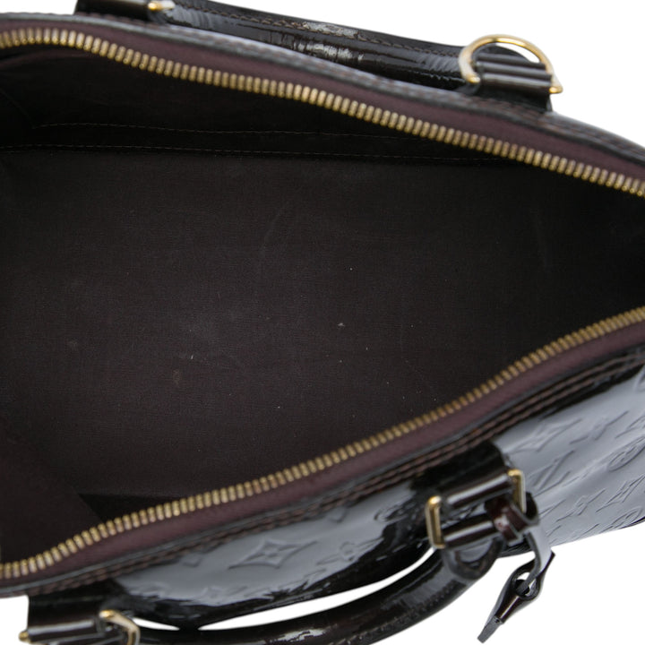 Louis Vuitton Sac à main Alma Monogram PM Cuir verni Violet – vue 4 – GABY PARIS