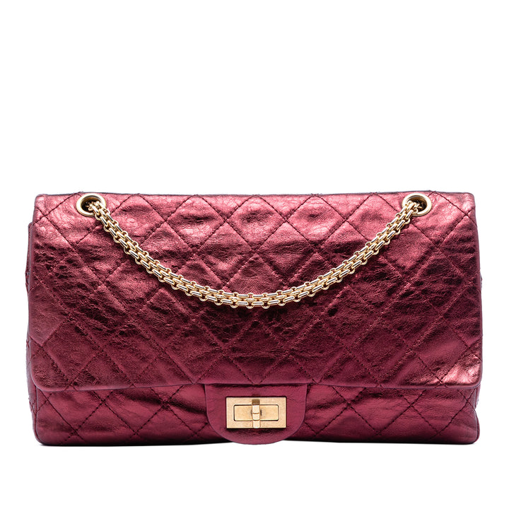 Chanel Matelassé Metallic Cuir d’agneau Reissue 2.55 Double rabat 227