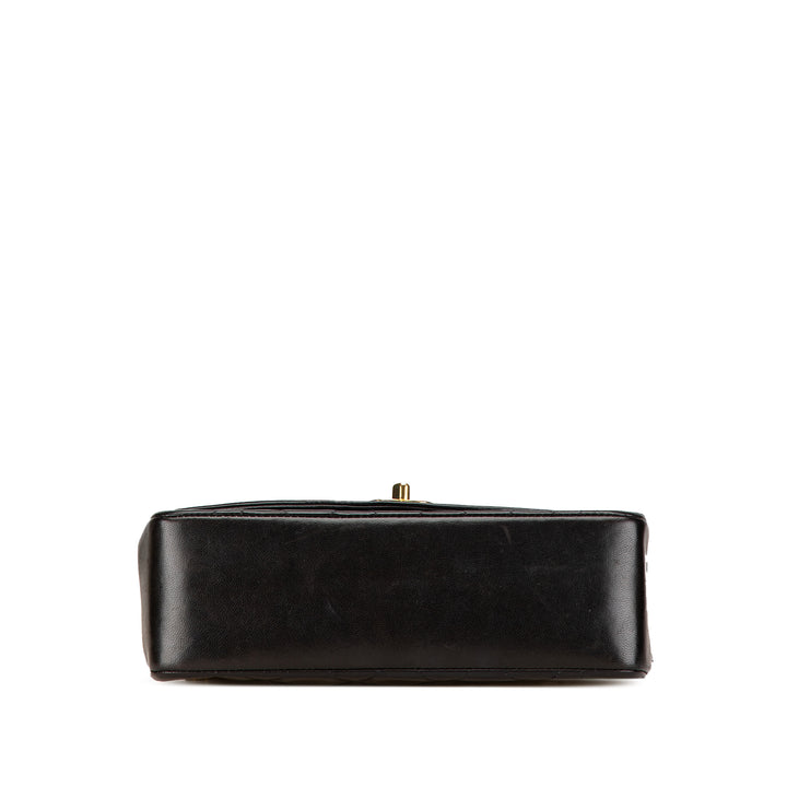 Small Lambskin Diana Flap Black - Gaby Paris