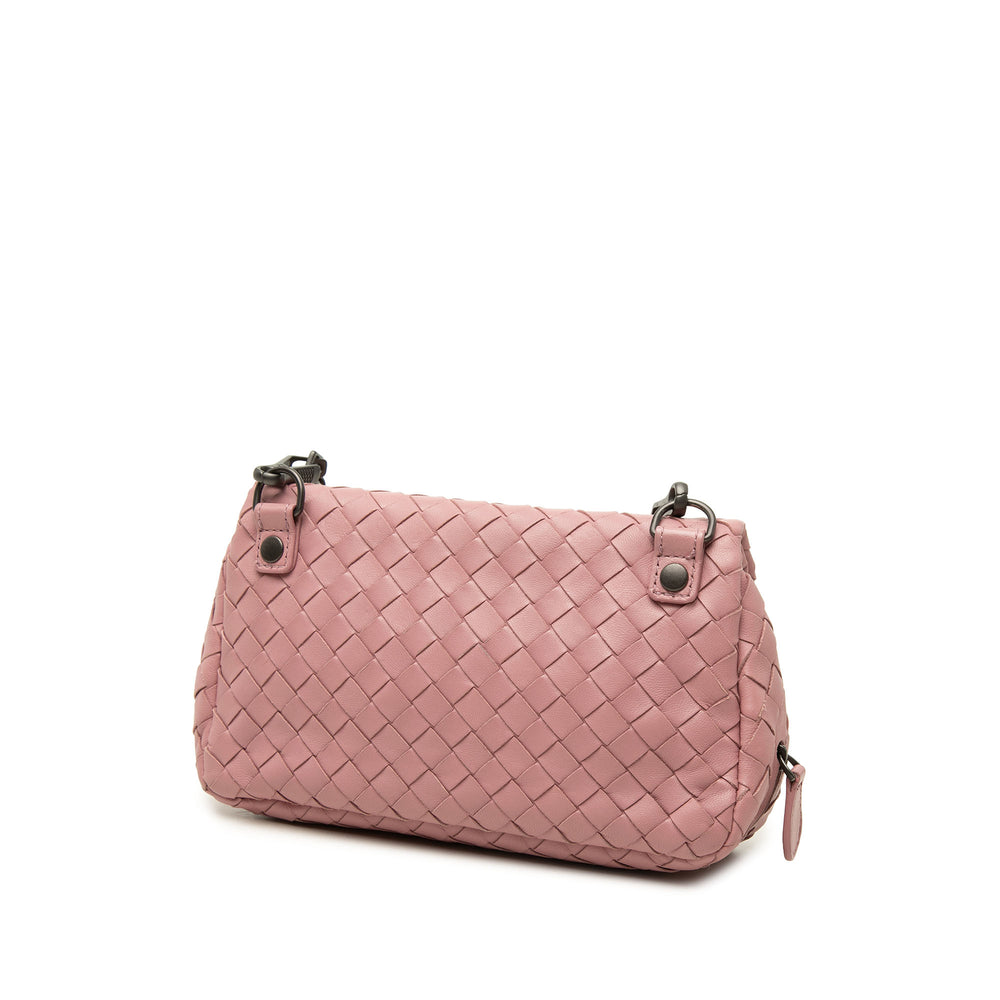 Bottega Veneta Sac bandoulière Intrecciato Expandable Chaîne à rabat nappa Mini Rose – vue 2 – GABY PARIS