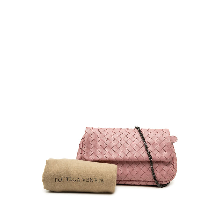 Bottega Veneta Sac bandoulière Intrecciato Expandable Chaîne à rabat nappa Mini Rose – vue 7 – GABY PARIS