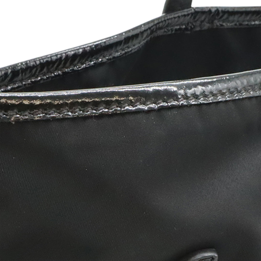 Prada Cuir verni à finitions Tessuto Cabas
