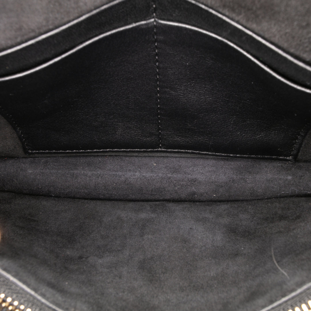 Studded Calfskin Cannage Lady Dior Wallet on Chain Black - Gaby Paris