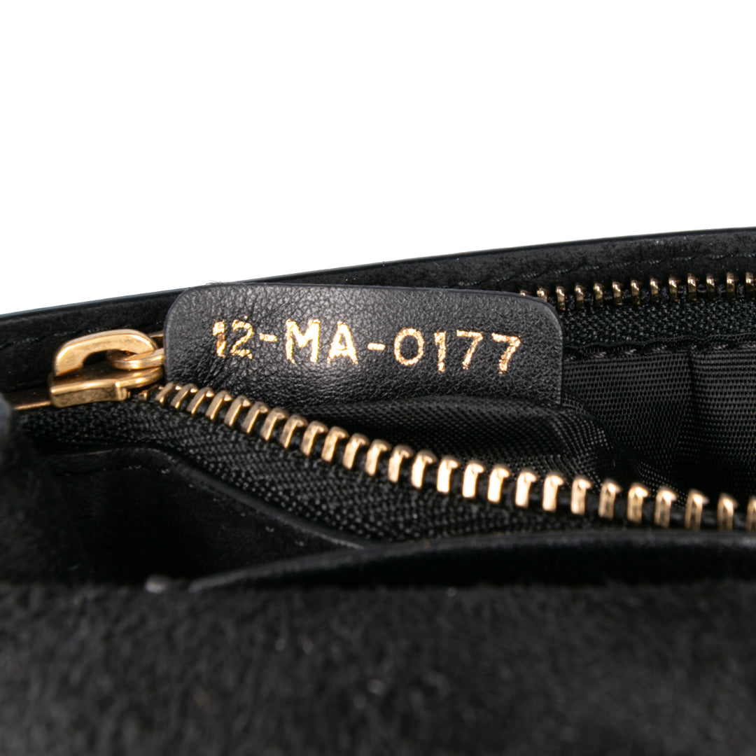 Studded Calfskin Cannage Lady Dior Wallet on Chain Black - Gaby Paris