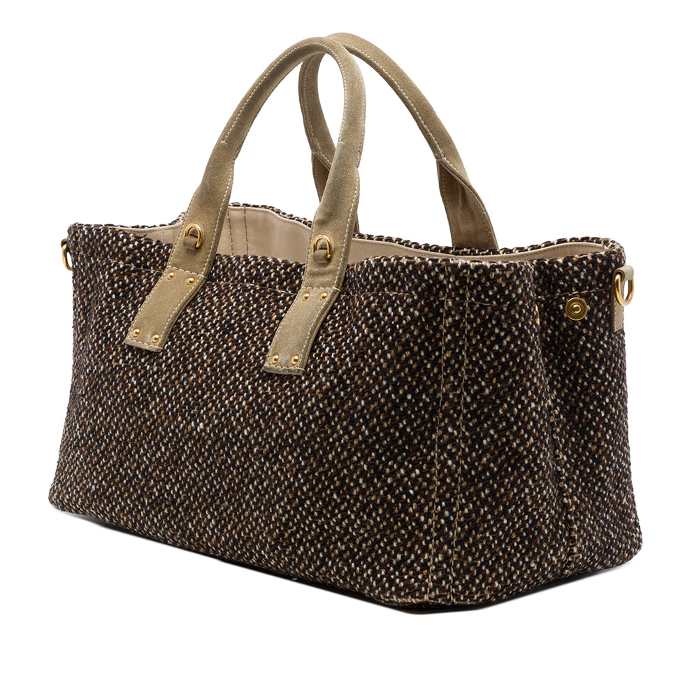 Prada Sac à main Tweed Marron – vue 2 – GABY PARIS