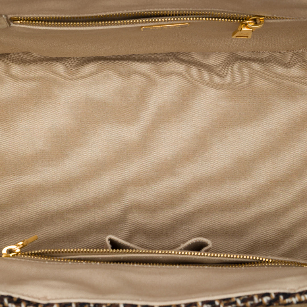 Prada Sac à main Tweed Marron – vue 4 – GABY PARIS