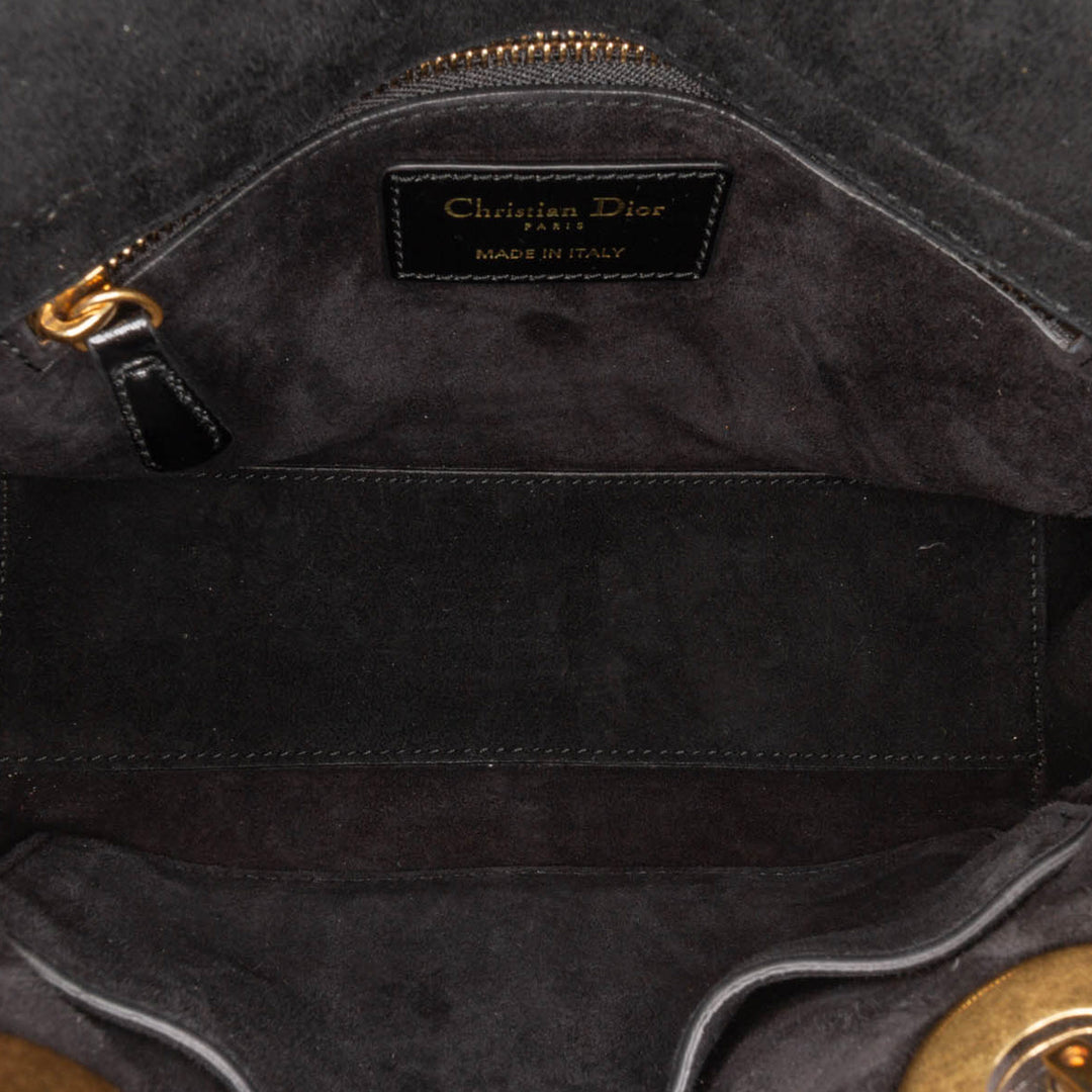 Small Crinkled Patent Cannage My ABCDior Lady Dior Black - Gaby Paris