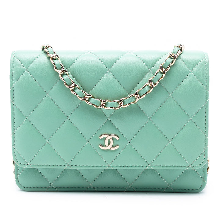 Chanel Mini CC Matelassé Cuir d’agneau Wallet On Chain