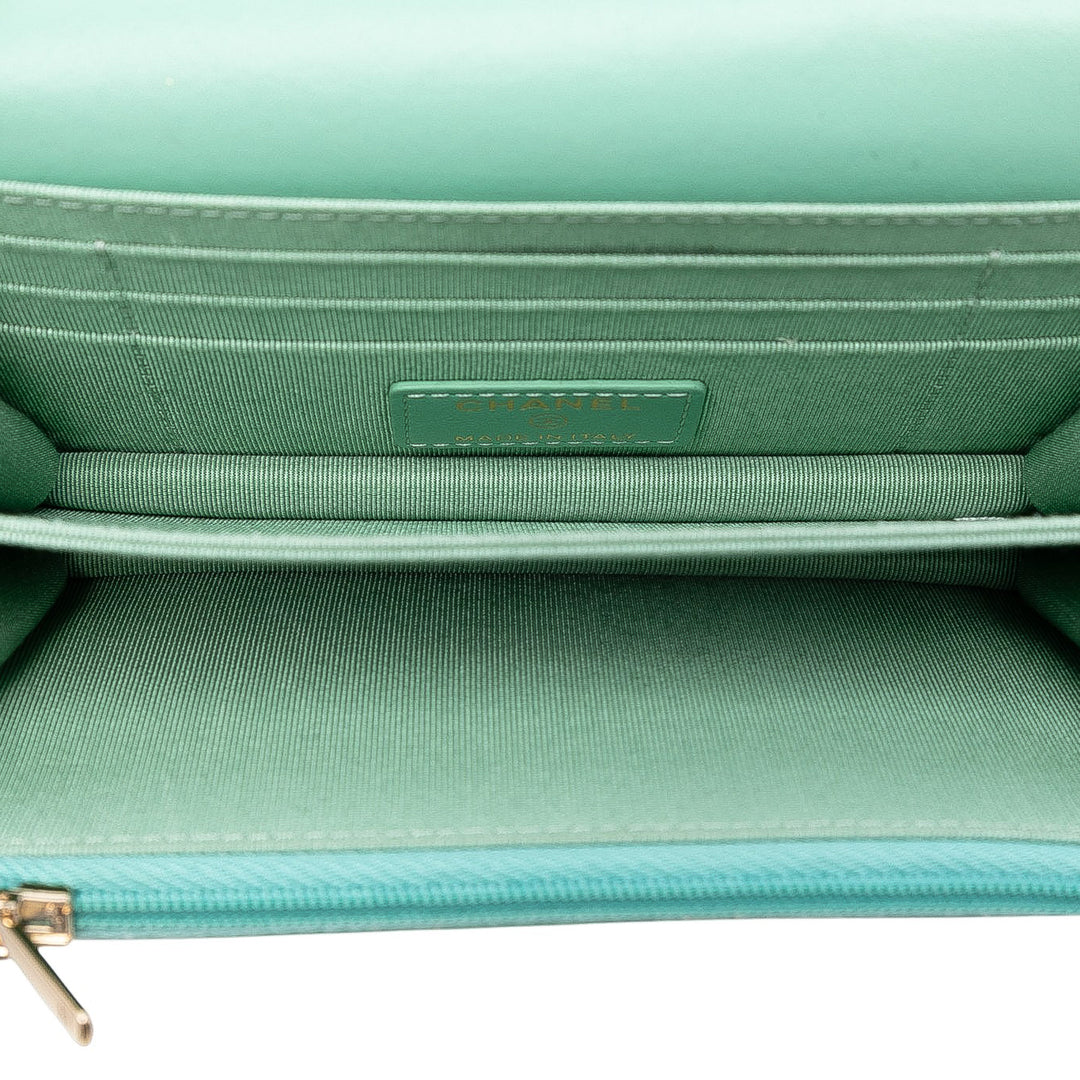 Chanel Mini CC Matelassé Cuir d’agneau Wallet On Chain