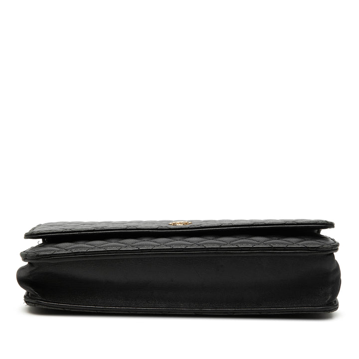 Chanel Matelassé Cuir d’agneau Crest Wallet on Chain