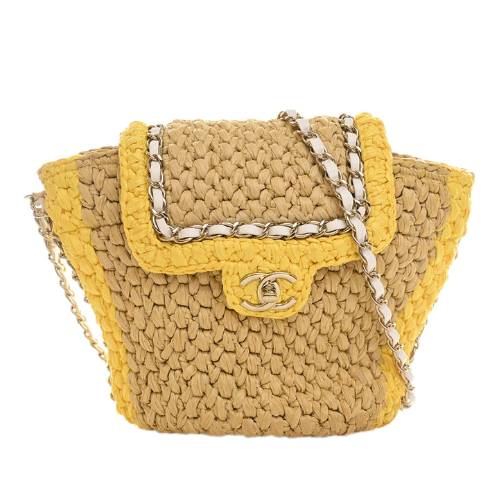 Chanel Raffia Venice Beach Basket à rabat