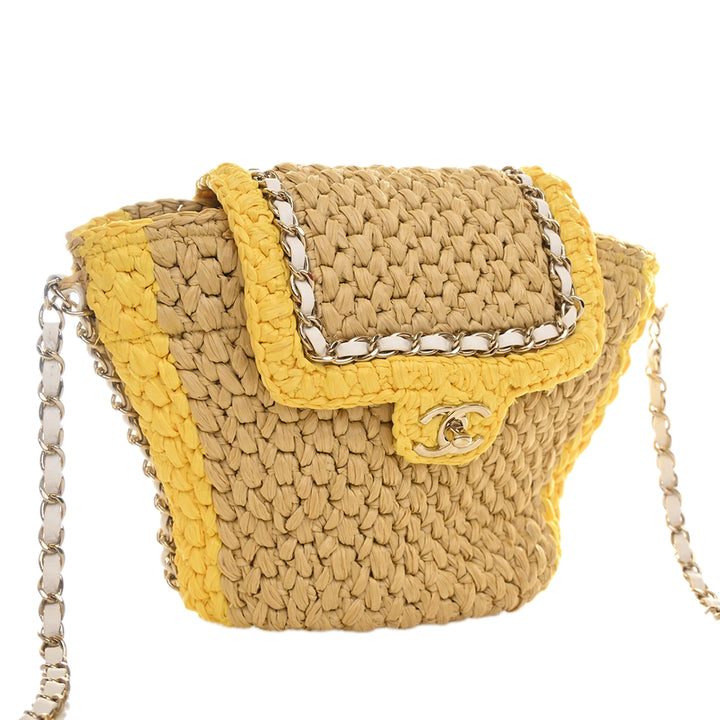 Chanel Raffia Venice Beach Basket à rabat