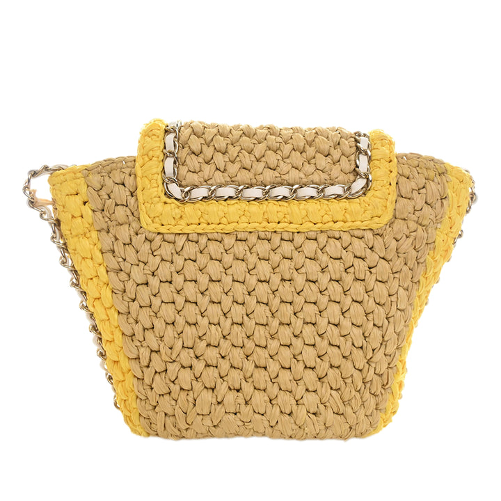 Chanel Raffia Venice Beach Basket à rabat