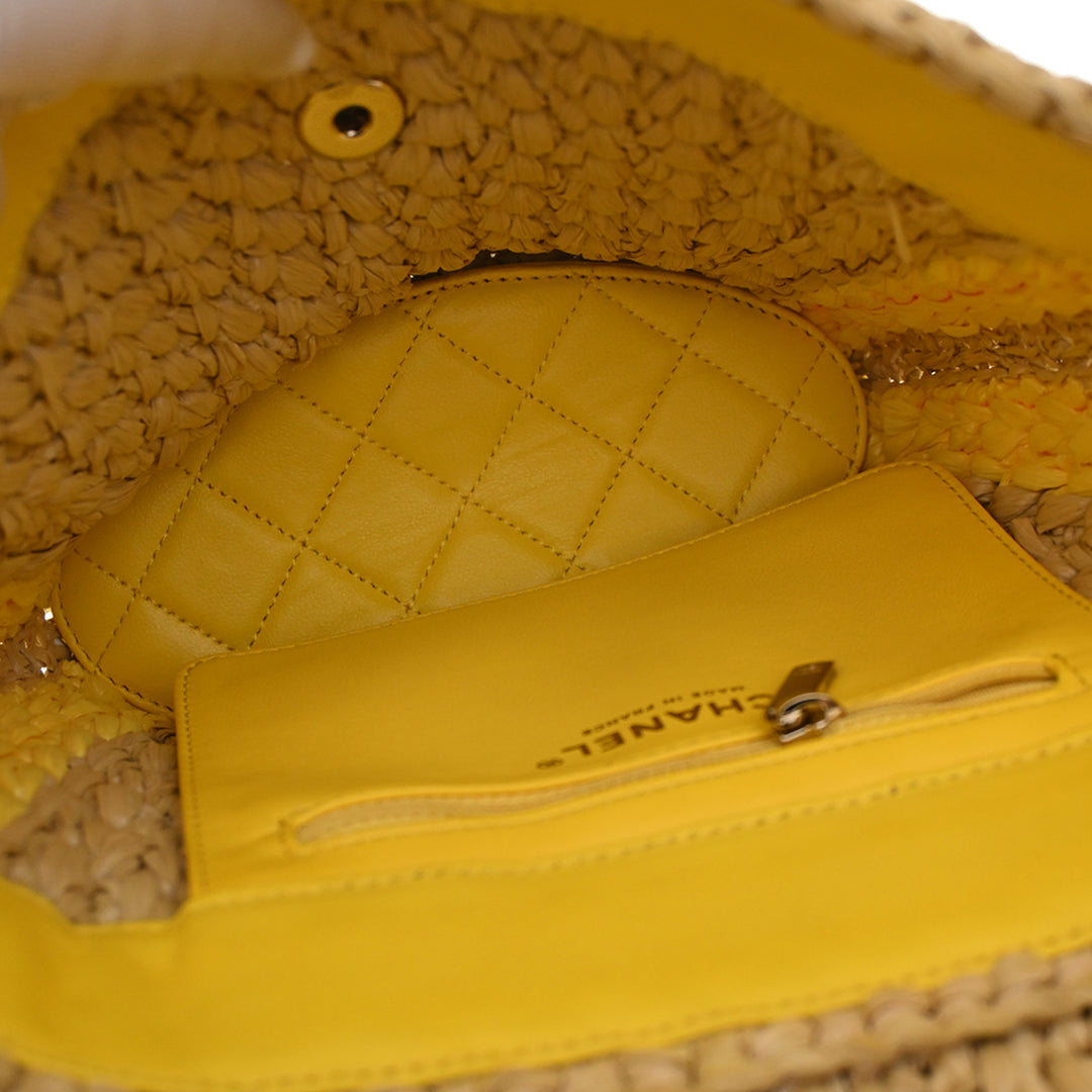 Chanel Raffia Venice Beach Basket à rabat