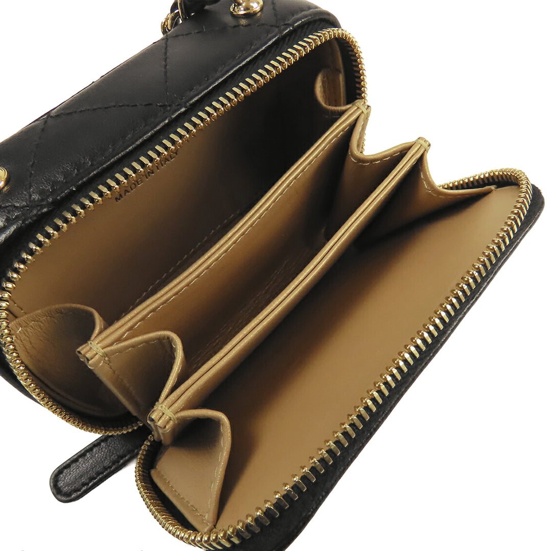 Chanel Extra Mini CC Matelassé Golden Plate Vanity Sac porté croisé