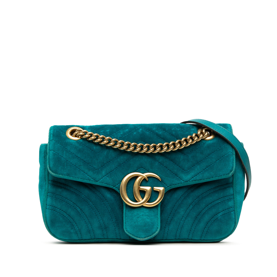 Gucci Medium GG Marmont Matelasse Velours Sac bandoulière