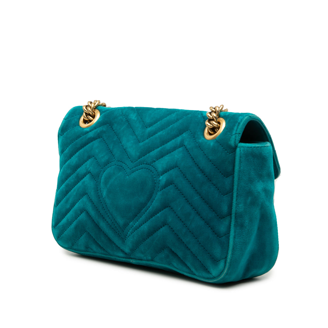 Gucci Medium GG Marmont Matelasse Velours Sac bandoulière