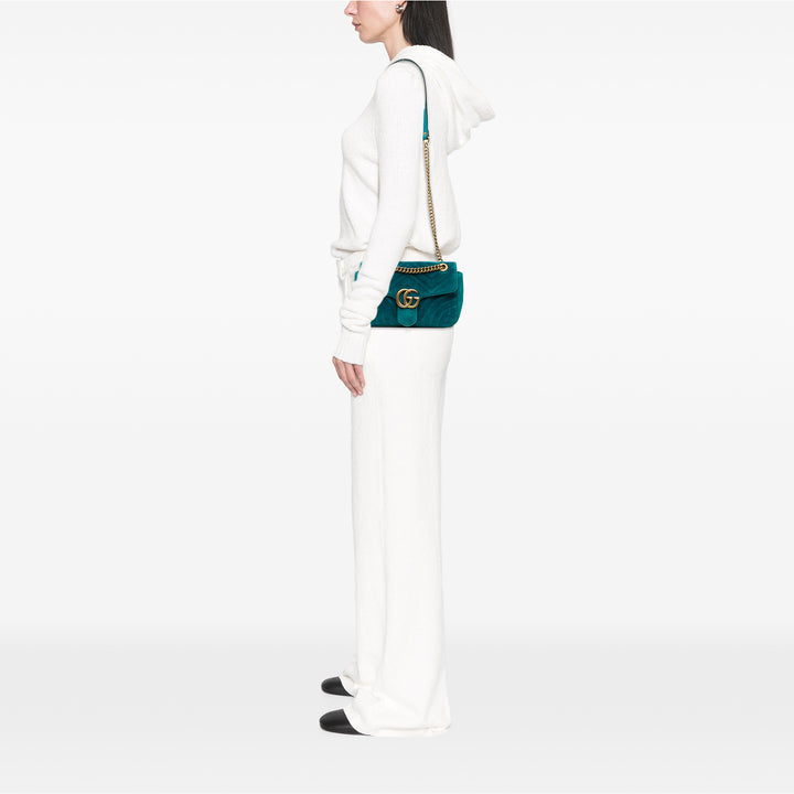 Gucci Medium GG Marmont Matelasse Velours Sac bandoulière