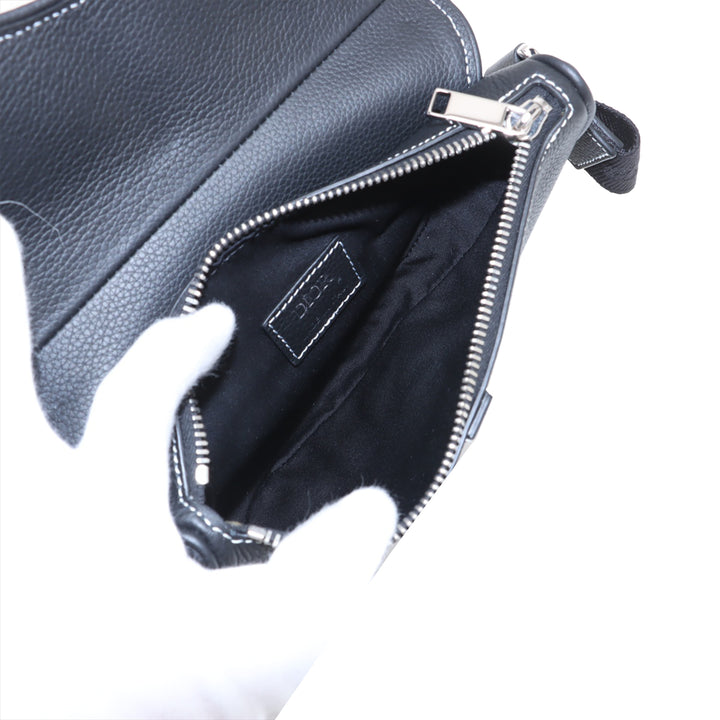 Dior Cuir de veau grainé Saddle Sac porté croisé