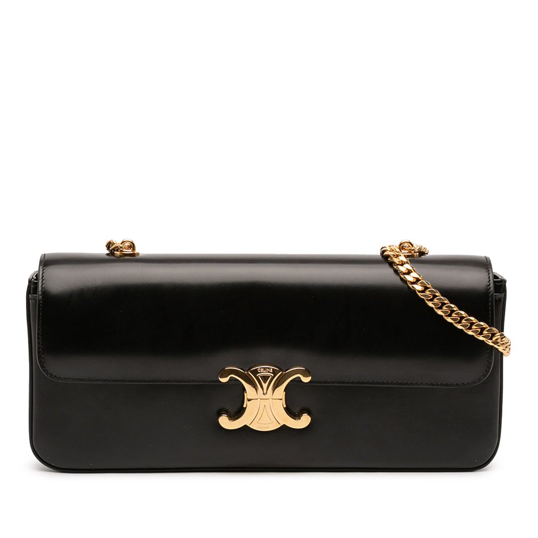 Celine brillant Cuir de veau Triomphe Chain Sac bandoulière