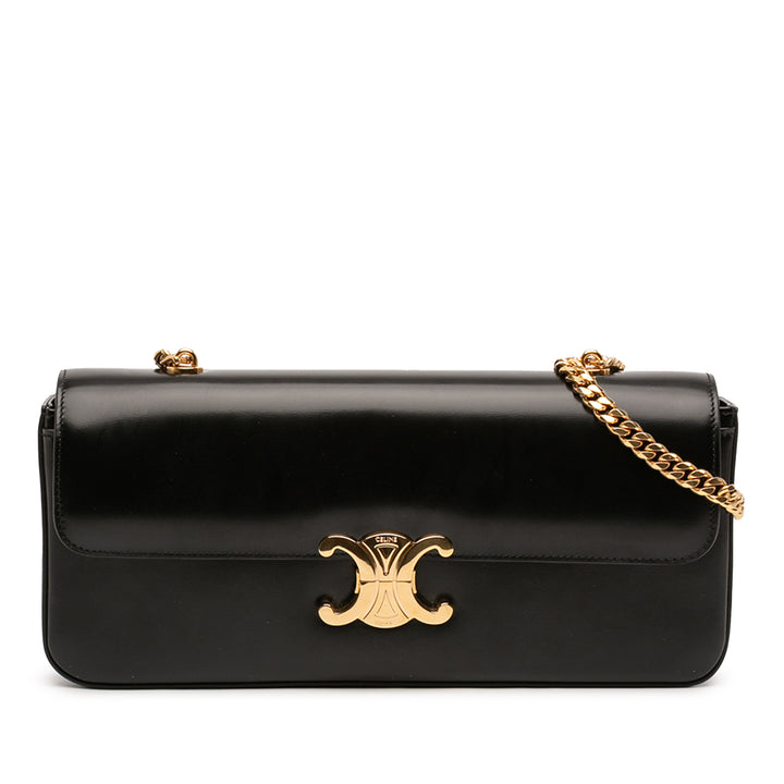 Celine brillant Cuir de veau Triomphe Chain Sac bandoulière