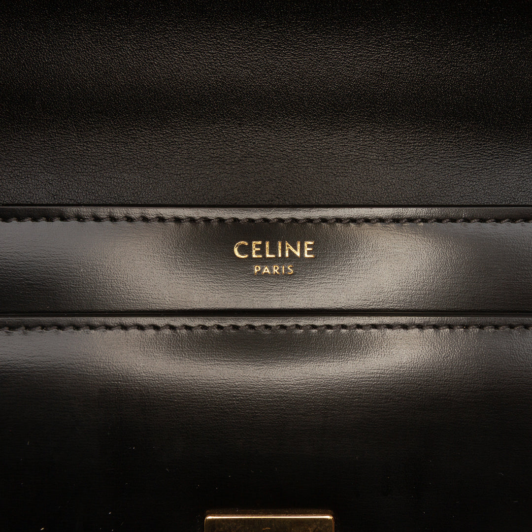 Celine brillant Cuir de veau Triomphe Chain Sac bandoulière