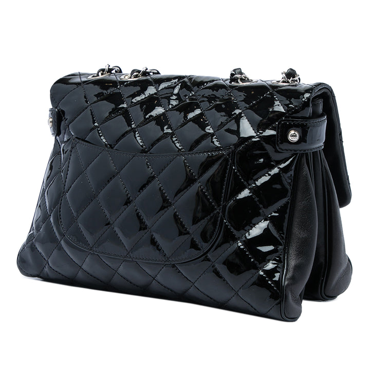 Chanel CC Matelassé Double Compartment à rabat Grand Noir – vue 2 – GABY PARIS