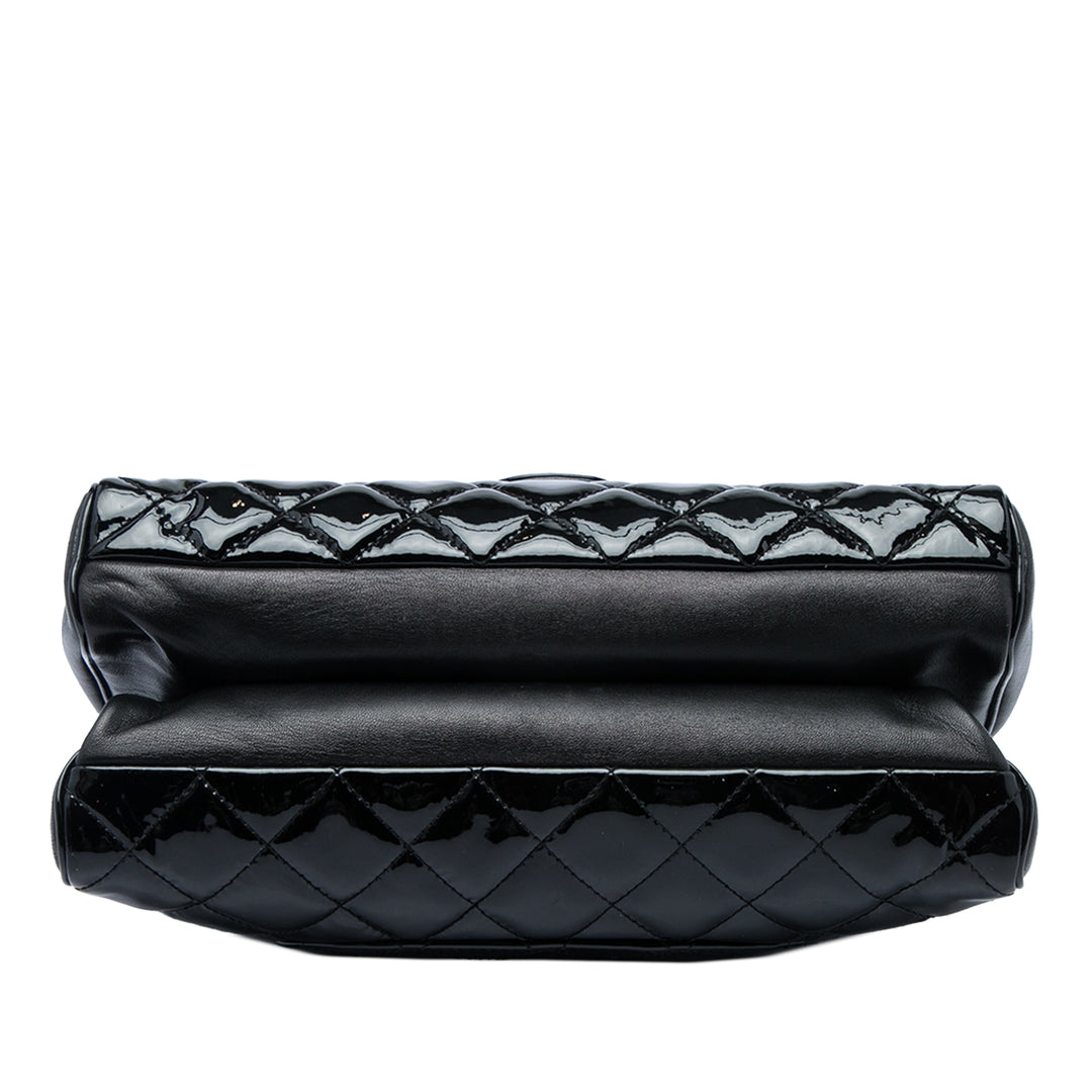 Chanel CC Matelassé Double Compartment à rabat Grand Noir – vue 3 – GABY PARIS