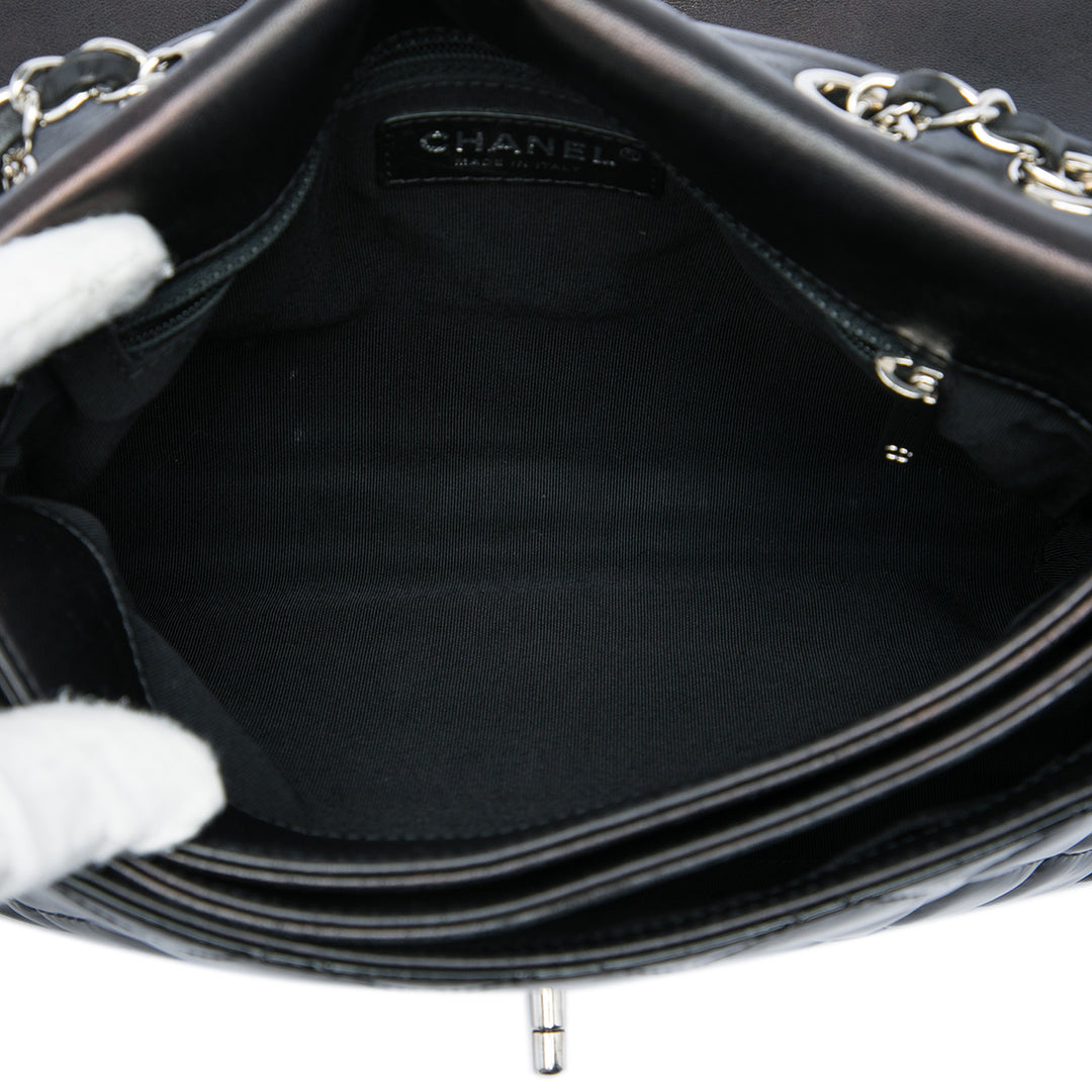 Chanel CC Matelassé Double Compartment à rabat Grand Noir – vue 4 – GABY PARIS